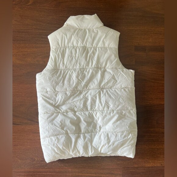 Old Navy Girls White Puffer Vest Sherpa Lined XL 14–16 - Picture 6 of 6